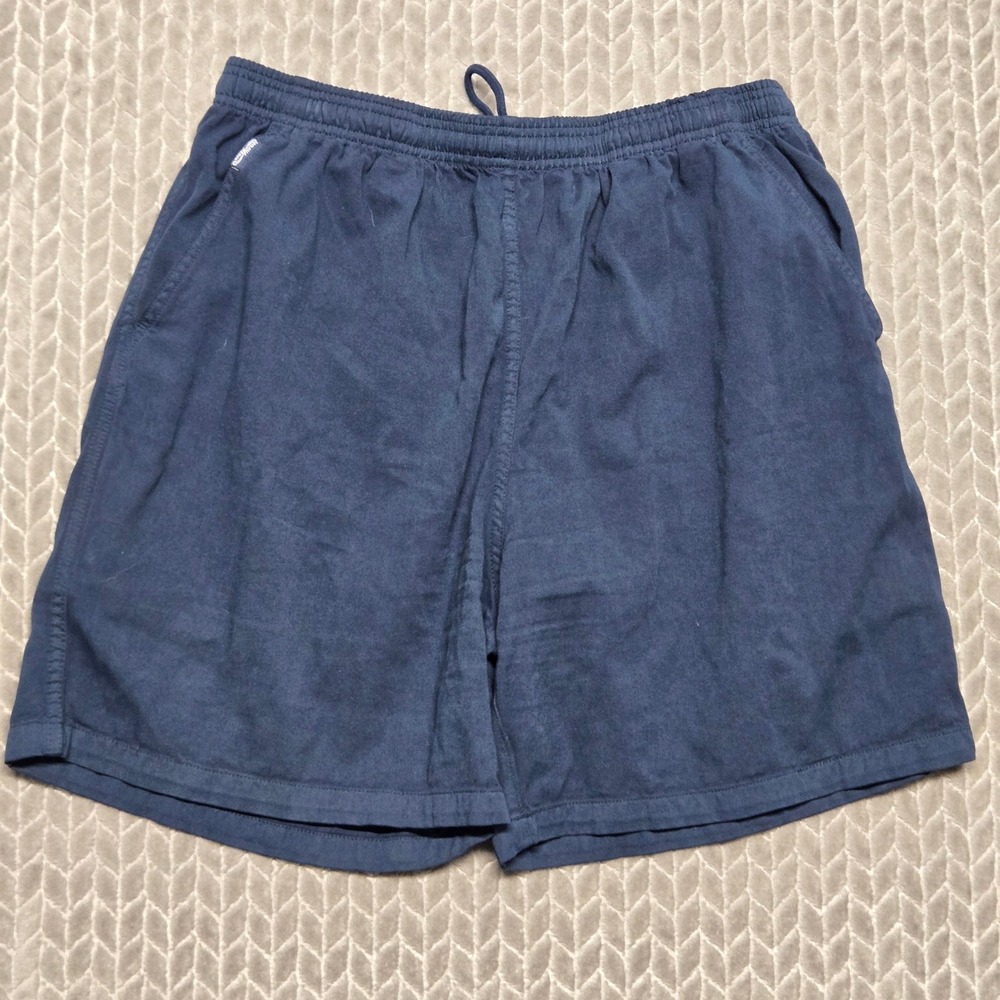 Crazy Shirts Hawaii Original Mens XL Navy Blue Cotton Elastic Waist Shorts